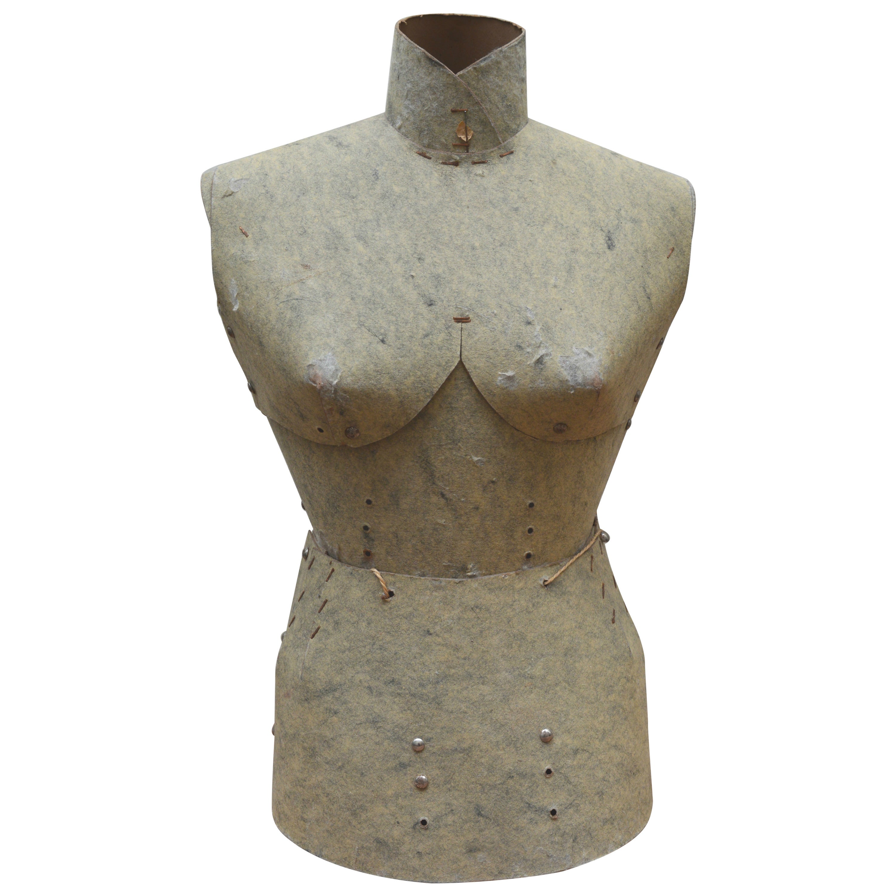 1950s French Cardboard Dress Makers Mannequin For Sale