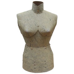 Used 1950s French Cardboard Dress Makers Mannequin