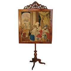 Mahogany and Needlepoint Napoleon III Screen 3
