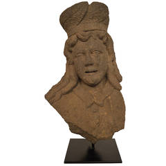 Early 17th Century Dutch Baroque Stone Bust Fragment
