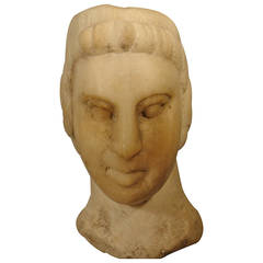 19th Century Italian Marble Grand Tour Souvenir of an Etruscan Antiquity