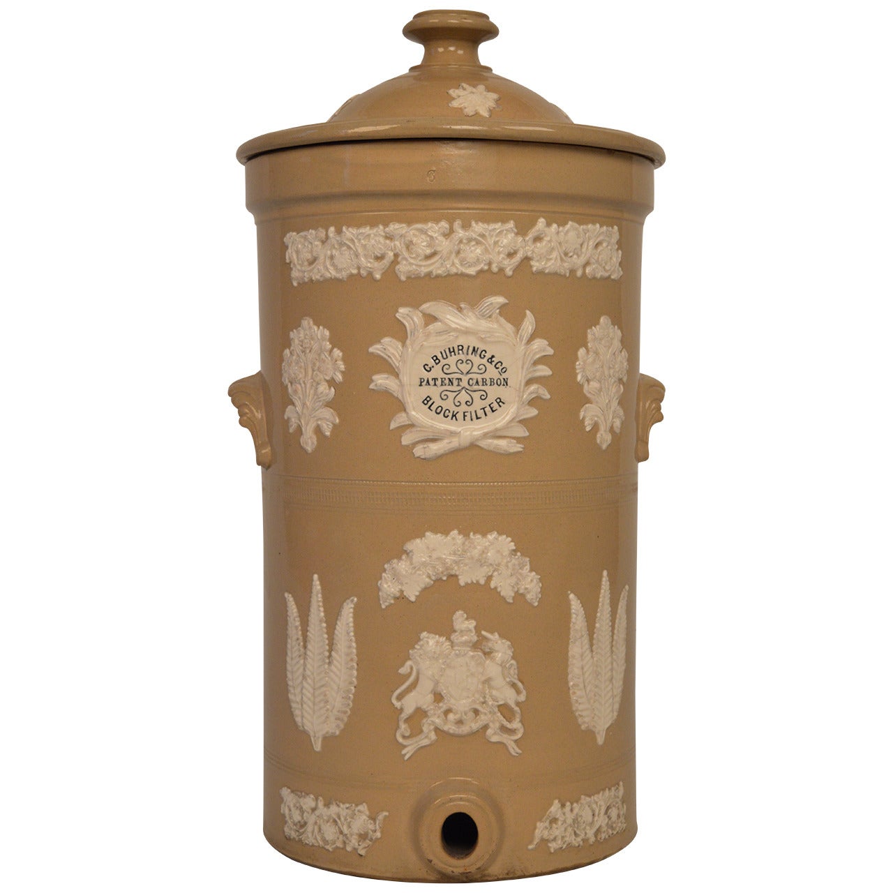 Large 19th century English earthenware water sistern