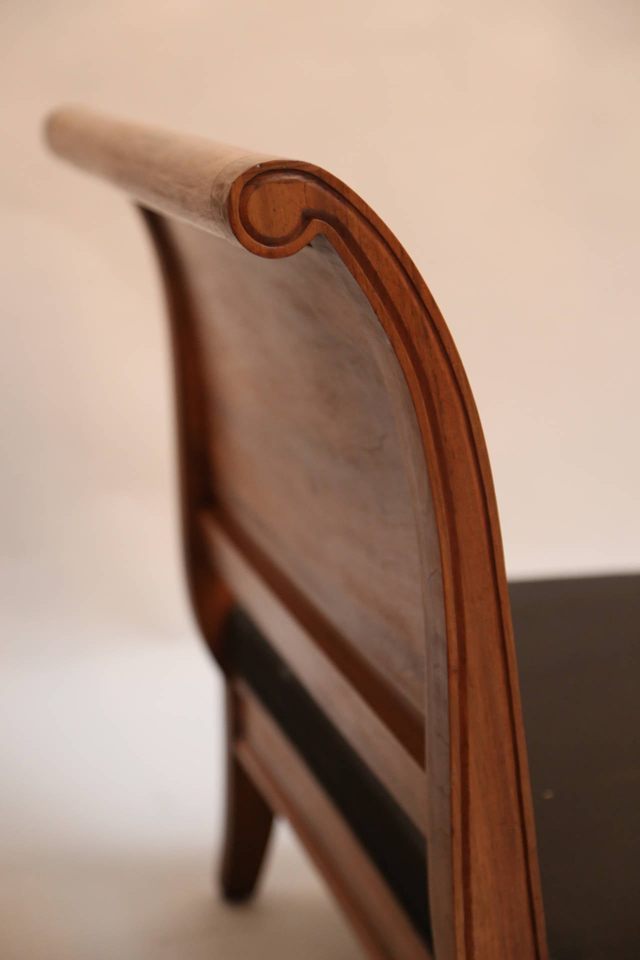 Pair of French Walnut Directoire Daybeds For Sale at 1stDibs