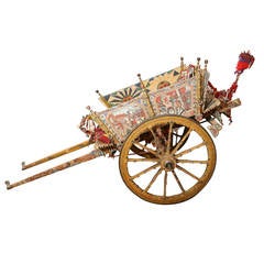Antique Sicilian Processional Cart