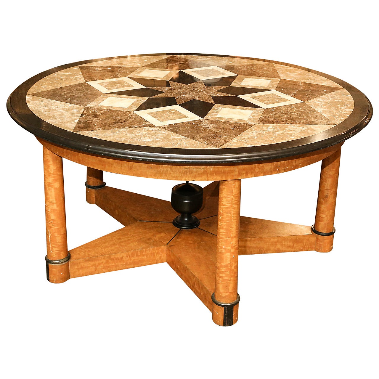 Hand-Made Biedermeier-Style Entry Table For Sale