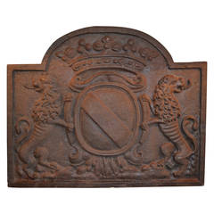 Cast Iron Antique Fireback