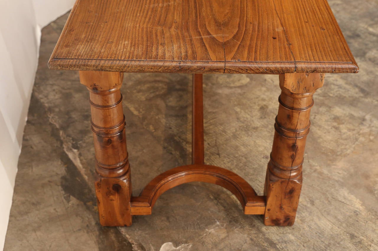 Country Antique Chestnut Console Table For Sale