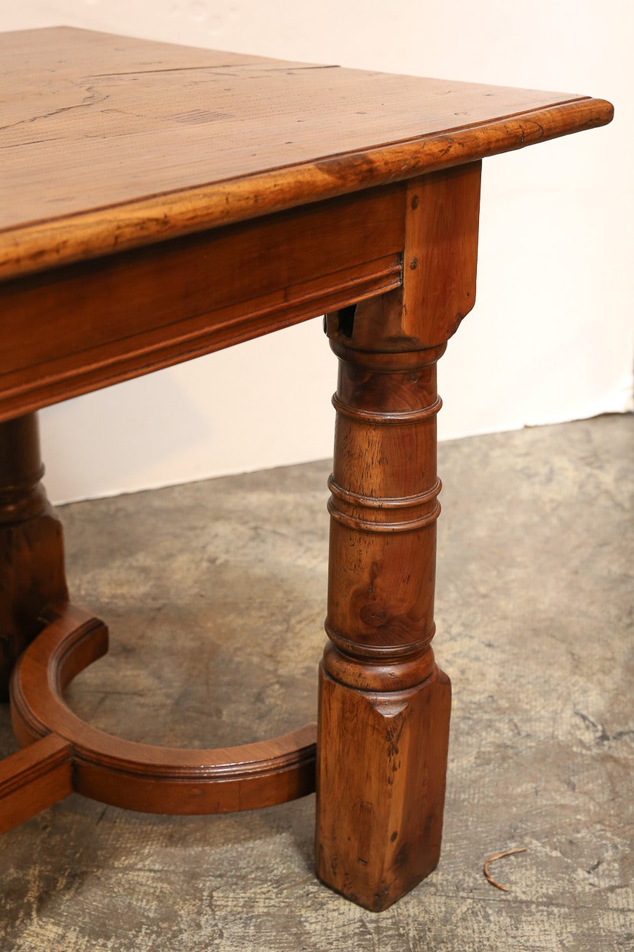 19th Century Antique Chestnut Console Table For Sale