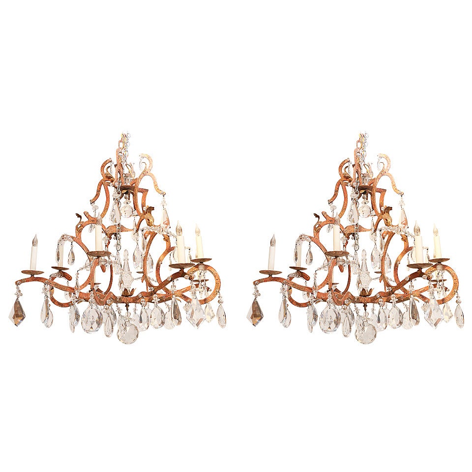 Pair of Dennis & Leen "Chateau" Chandeliers