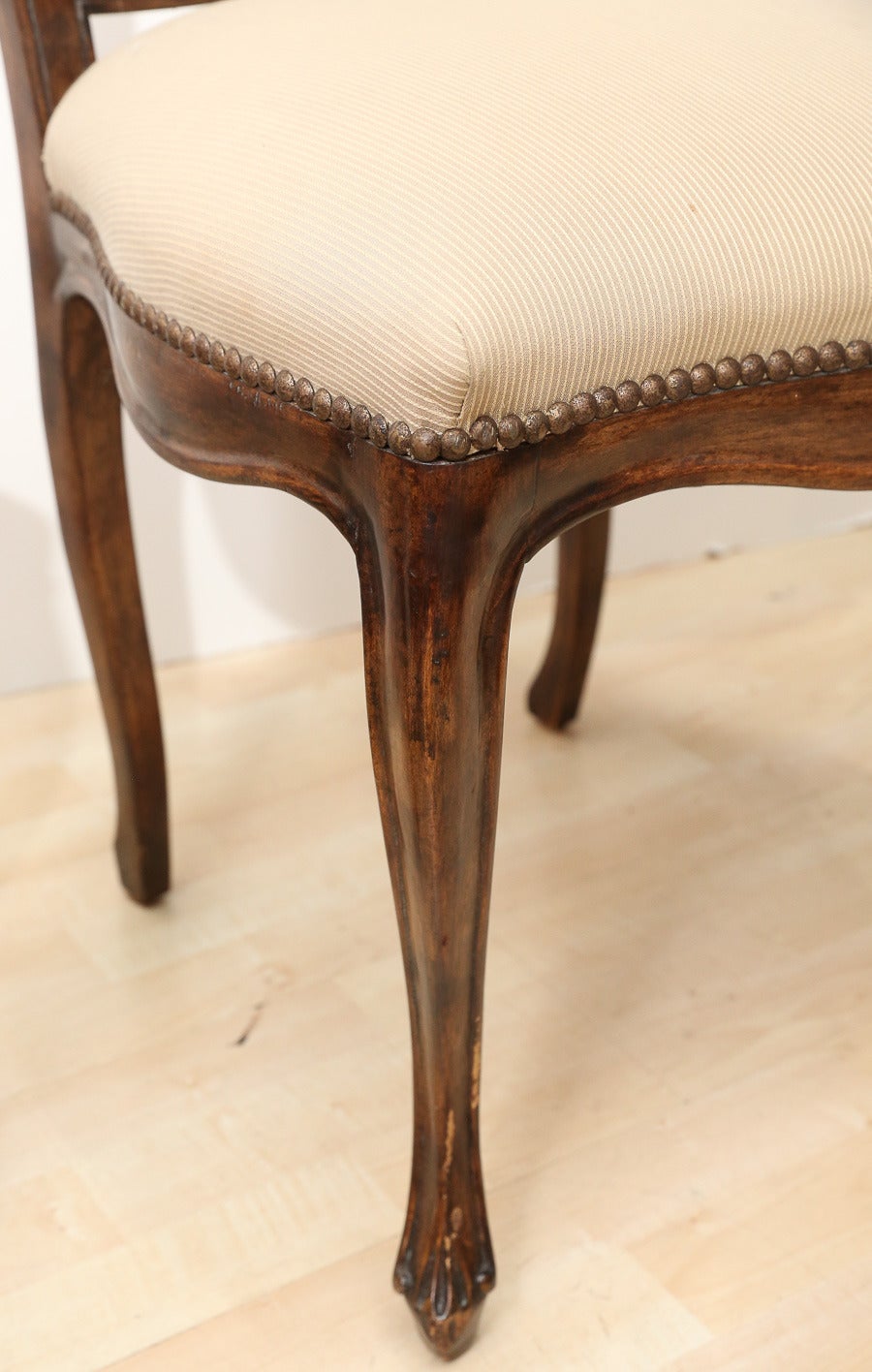 Set of 2 Arm and 4 Side Panache Designs "Provence" Dining chairs (one extra side chair available) in a Walnut Finish