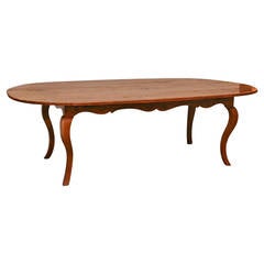 Antique Pine Racetrack-Top Dining Table