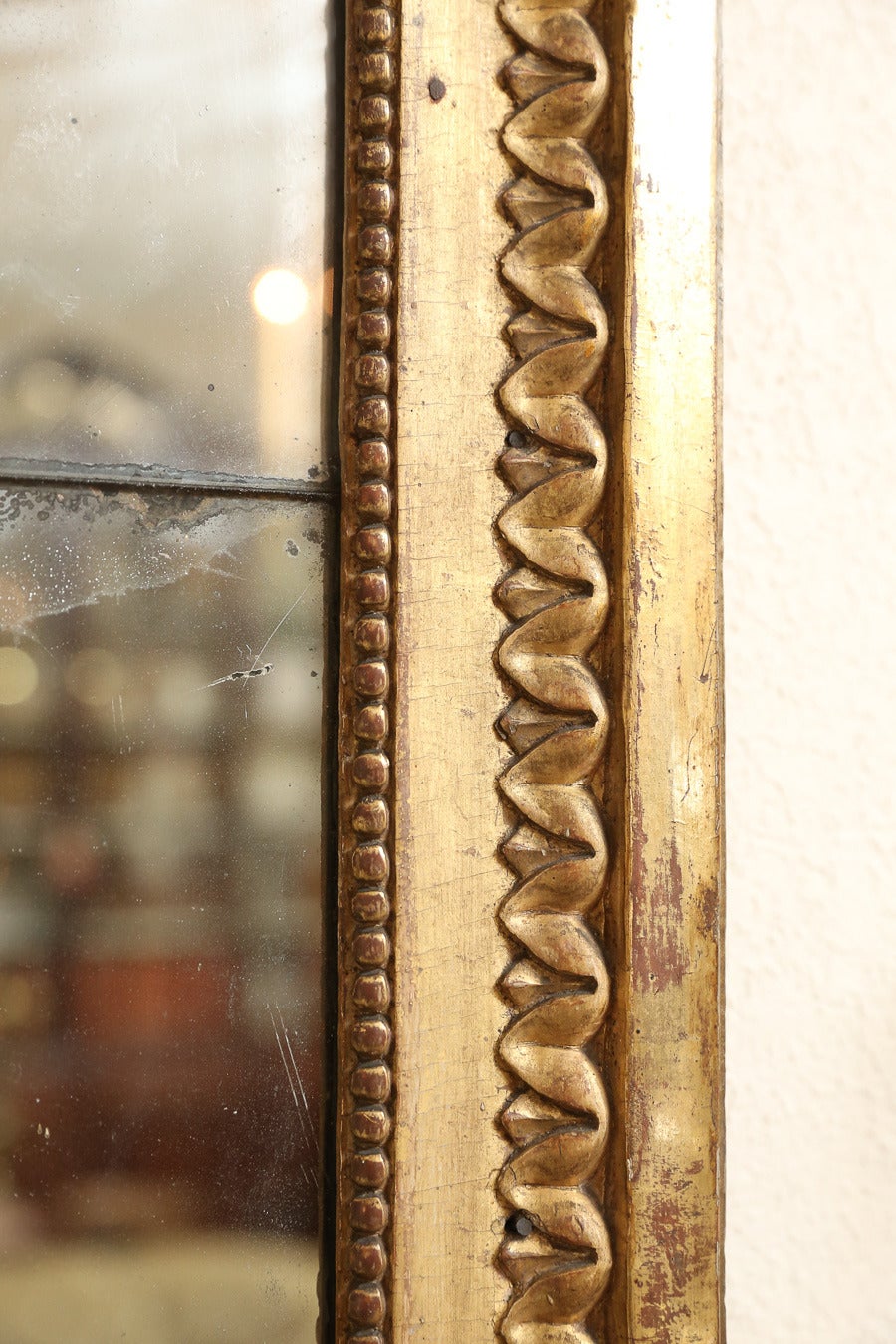 Gilt Fine Antique French Pier Mirror For Sale