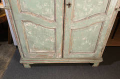Antique Distressed Painted Italian Armoire