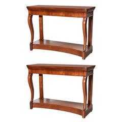 Pair of Custom Directoire Style Console Tables