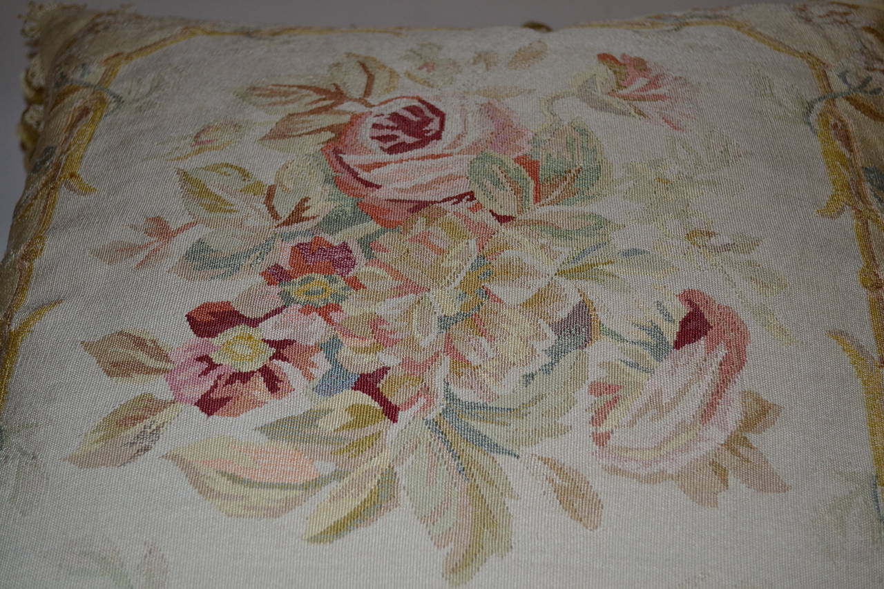 Soft-Hued Aubusson Pillow