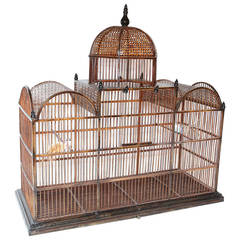Vintage Wooden Birdcage