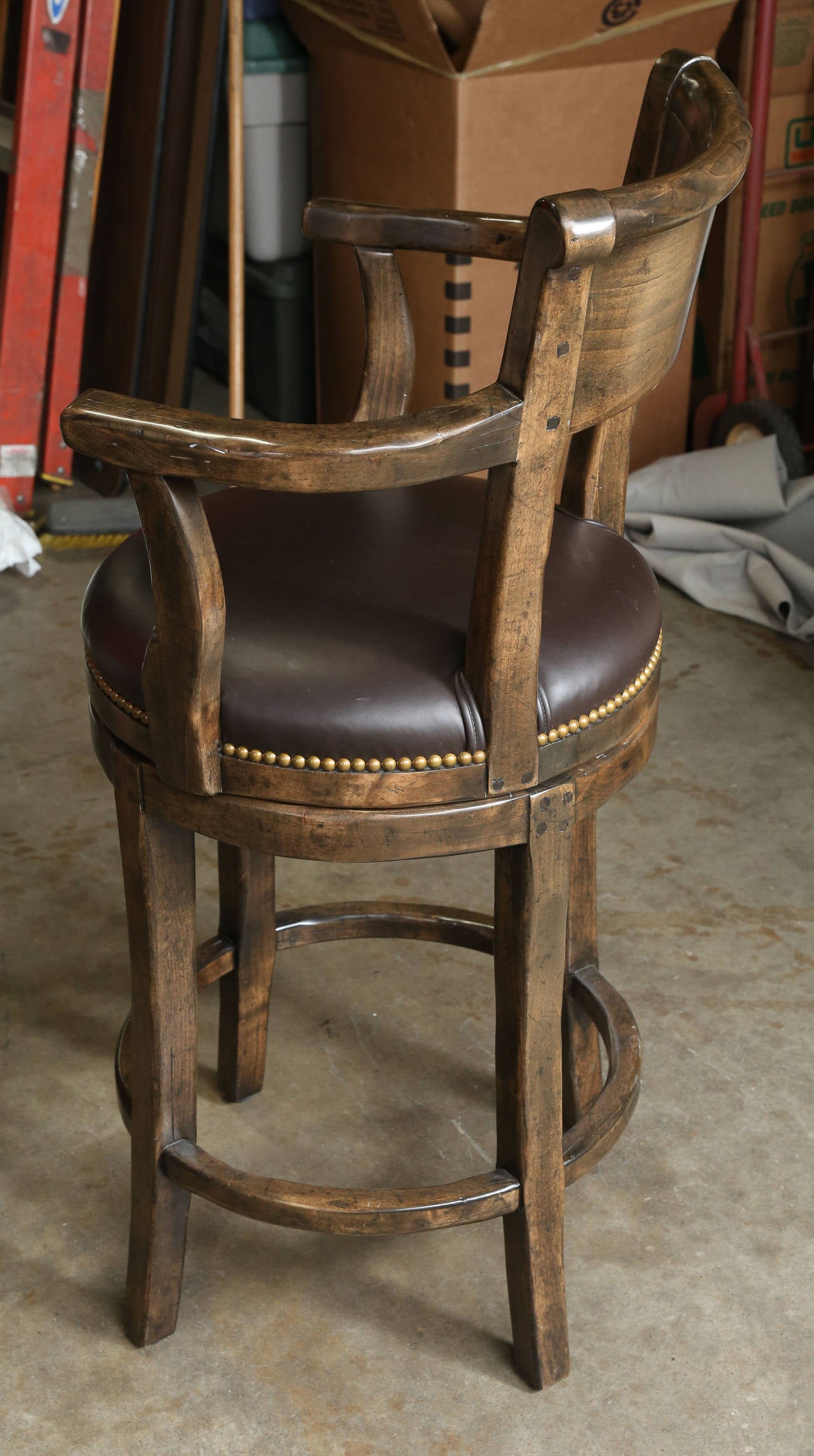 American Pair of Swivel Barstools