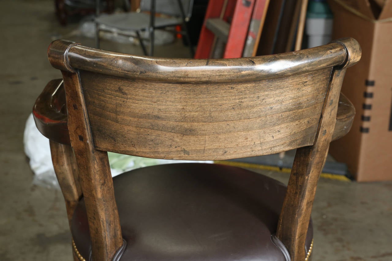 Carved Pair of Swivel Barstools