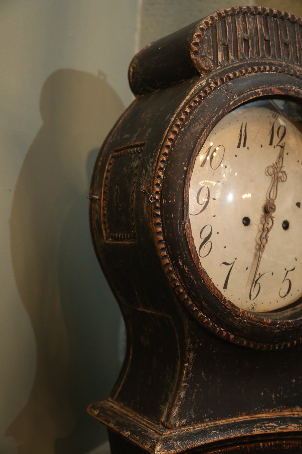Carved Antique Mora Swedish Clock