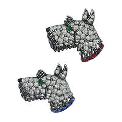 Askew London Pair of Terrier Brooch Pins