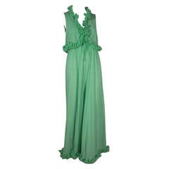 1960s Lime Green Sleeveless Jumpsuit
