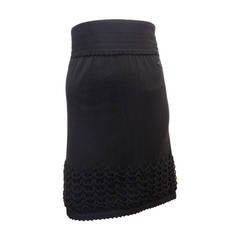 Chanel Black Skirt with Loop Trim