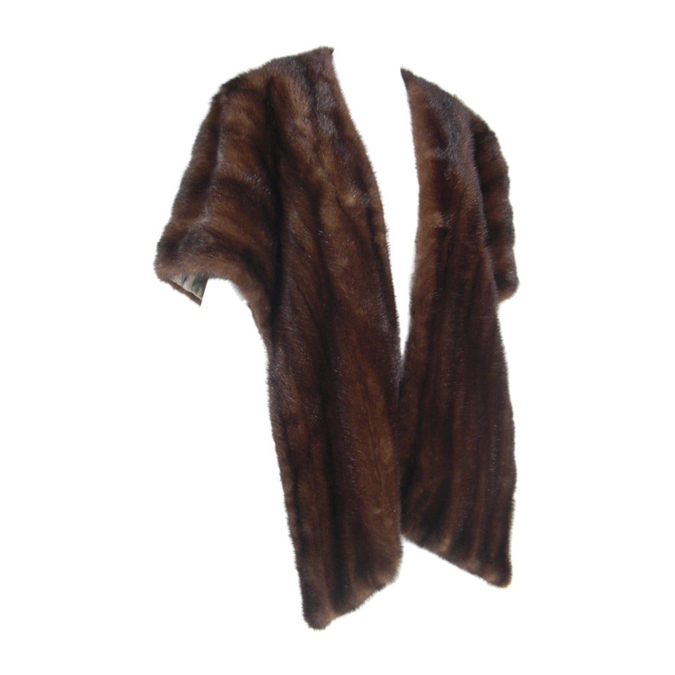 1950s City of Paris Chestnut Mink Stole