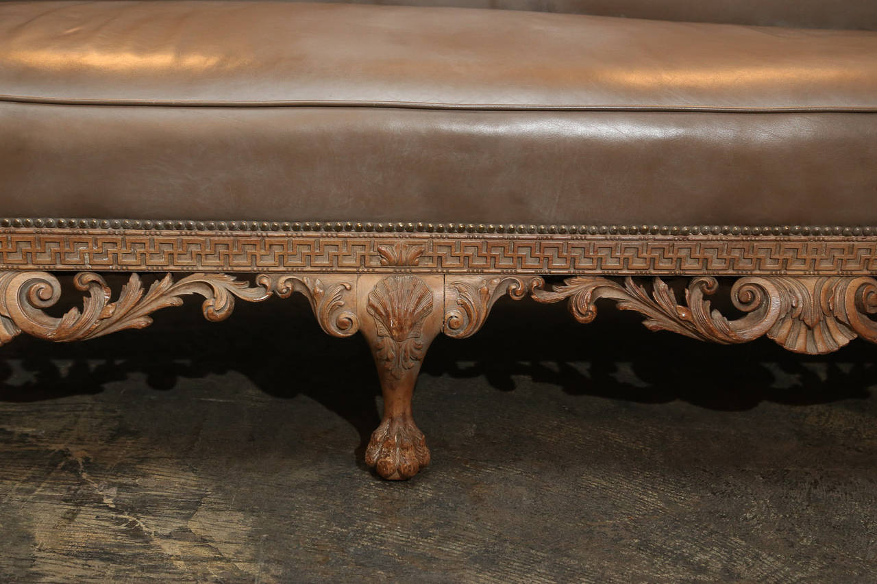 George II-Style Irish Chippendale Sofa In Excellent Condition In Houston, TX