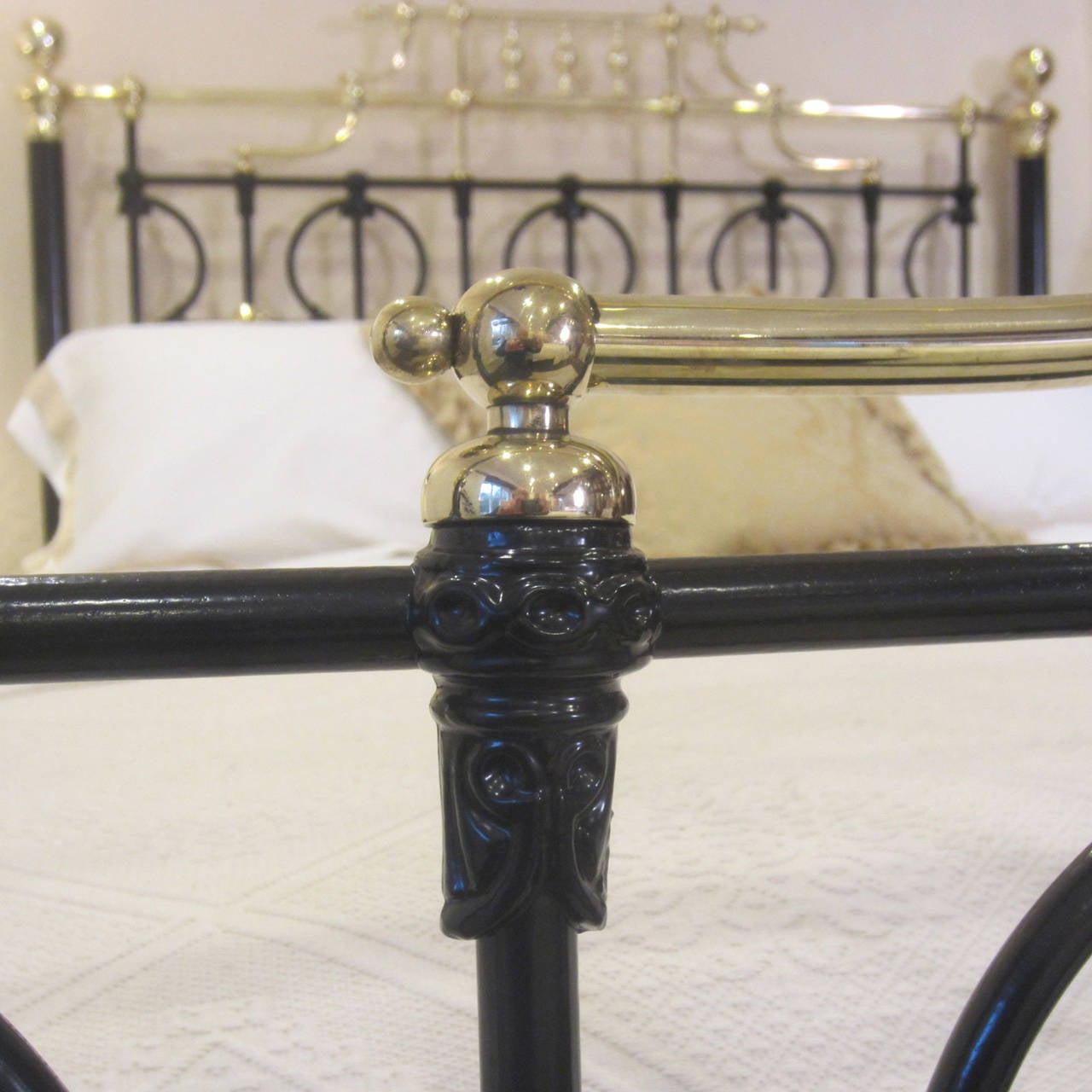 Decorative Brass and Iron Bedstead 1