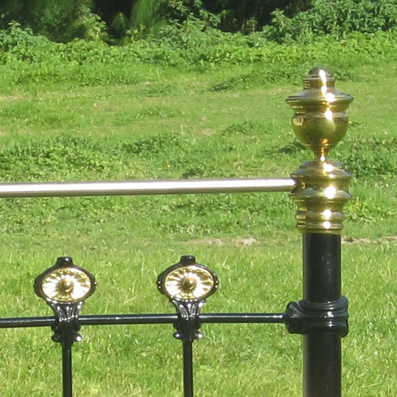 Late 19th Century Brass and Iron Bed with Peacock Decoration 2