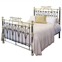 Antique Decorative Brass and Iron Bedstead