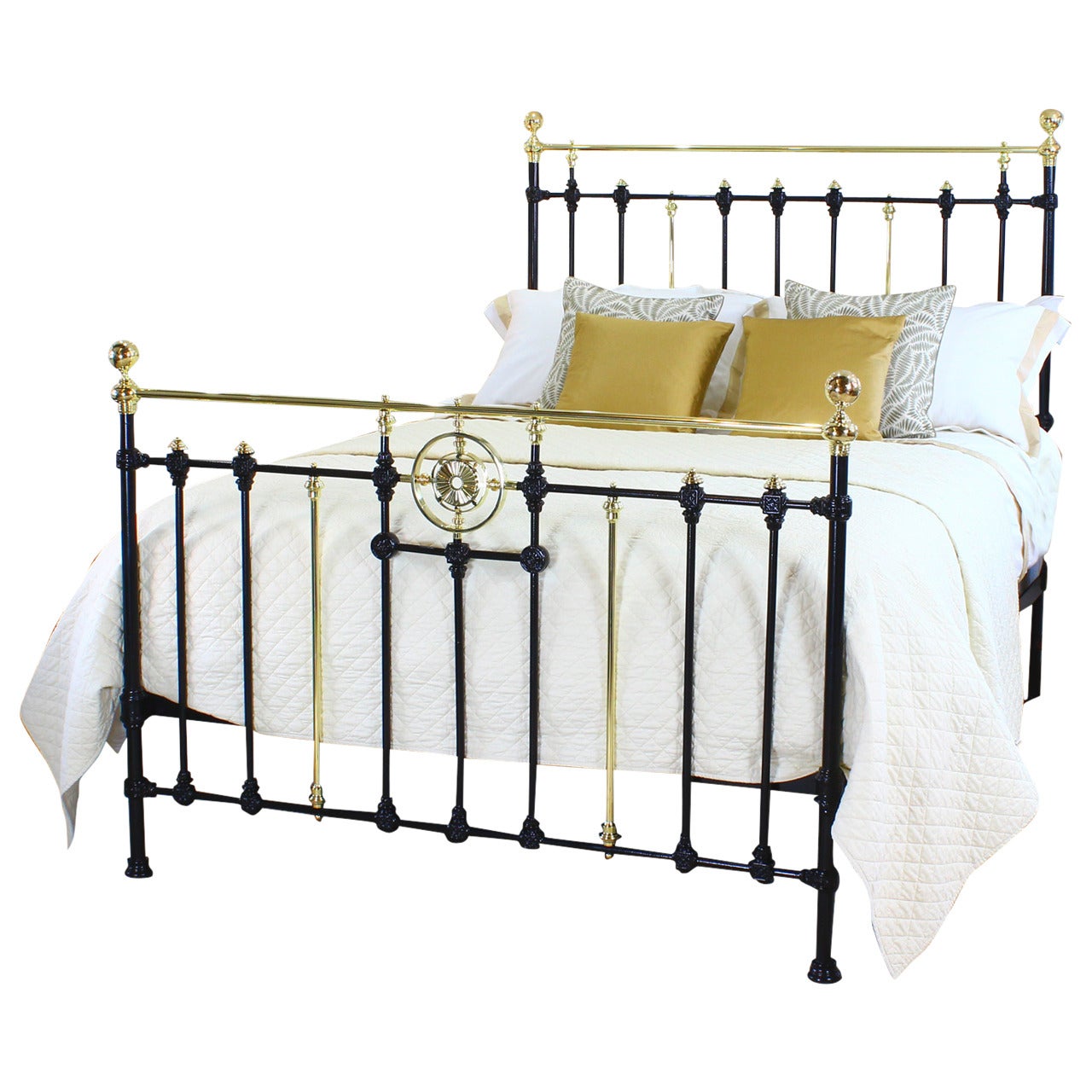 Victorian Brass and Cast Iron Kingsize Bed