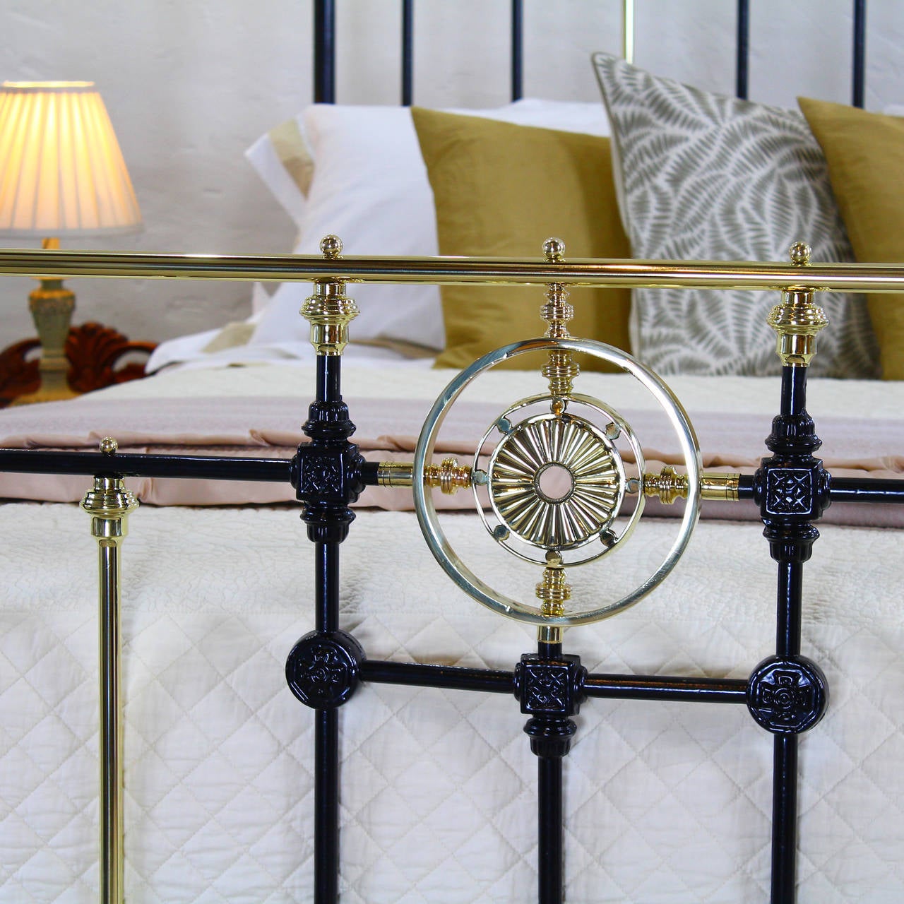 Victorian Brass and Cast Iron Kingsize Bed 1