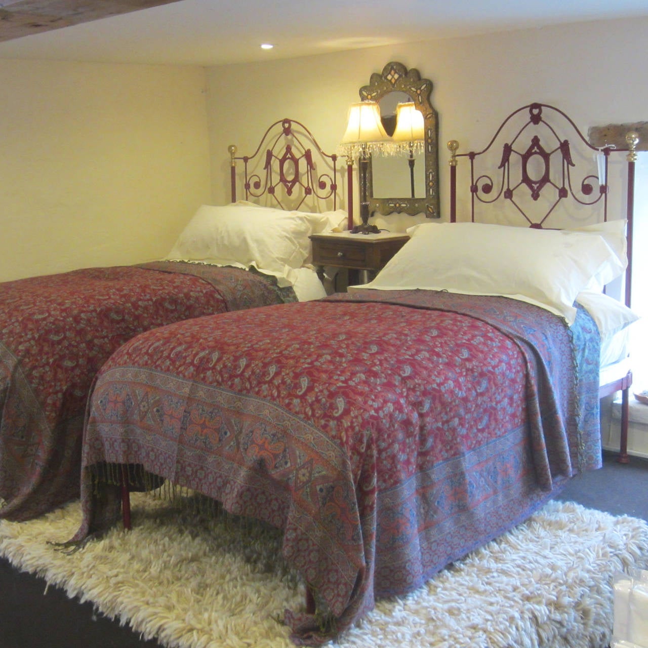 British Matching Pair of Twin Beds