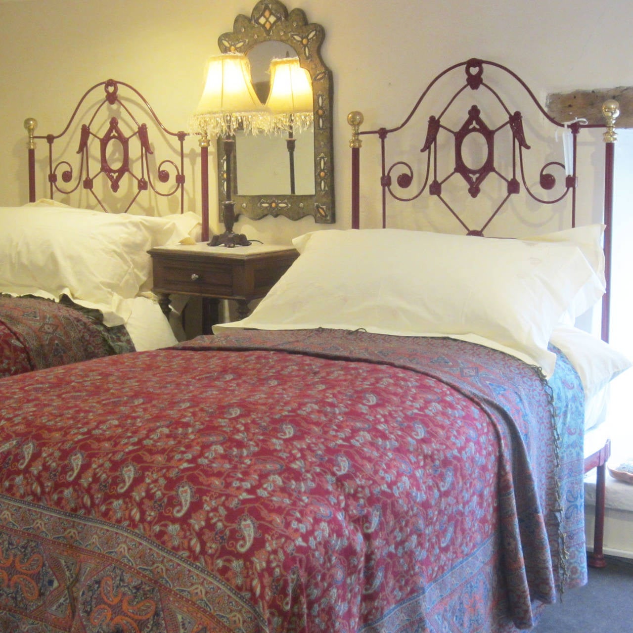 Victorian Matching Pair of Twin Beds