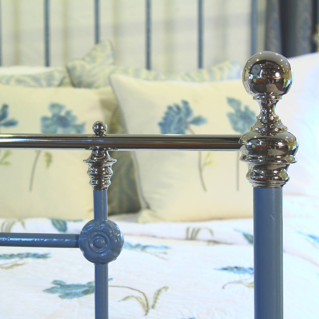 British King-Size Brass and Iron Bed