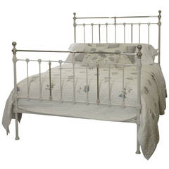 Antique Victorian Brass and Iron Bed