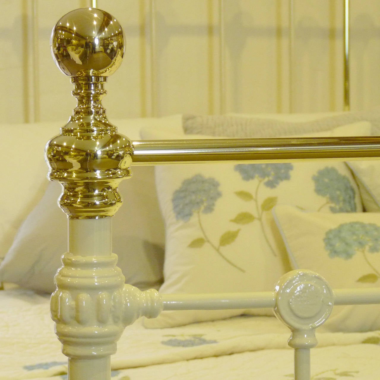 Cast Victorian Brass and Iron Bed