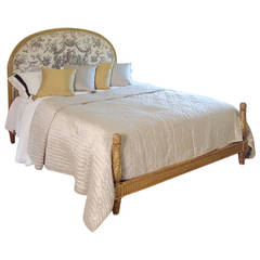 Antique Arched Gilded Bed with Torchon Foot
