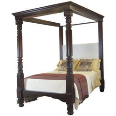 Antique Mahogany Four-Poster Bed - W4P3