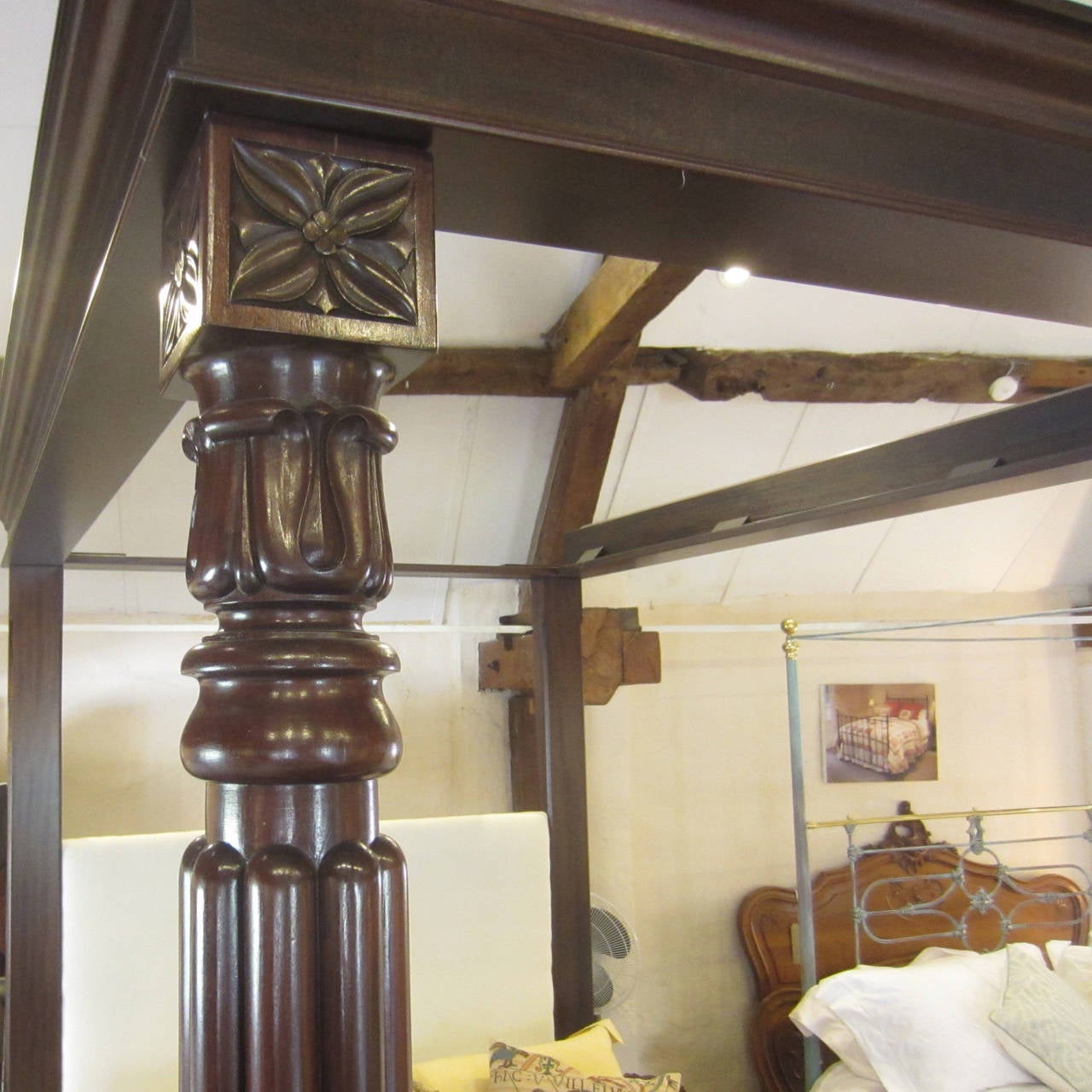 Mahogany Four-Poster Bed - W4P3 In Excellent Condition In Wrexham, GB