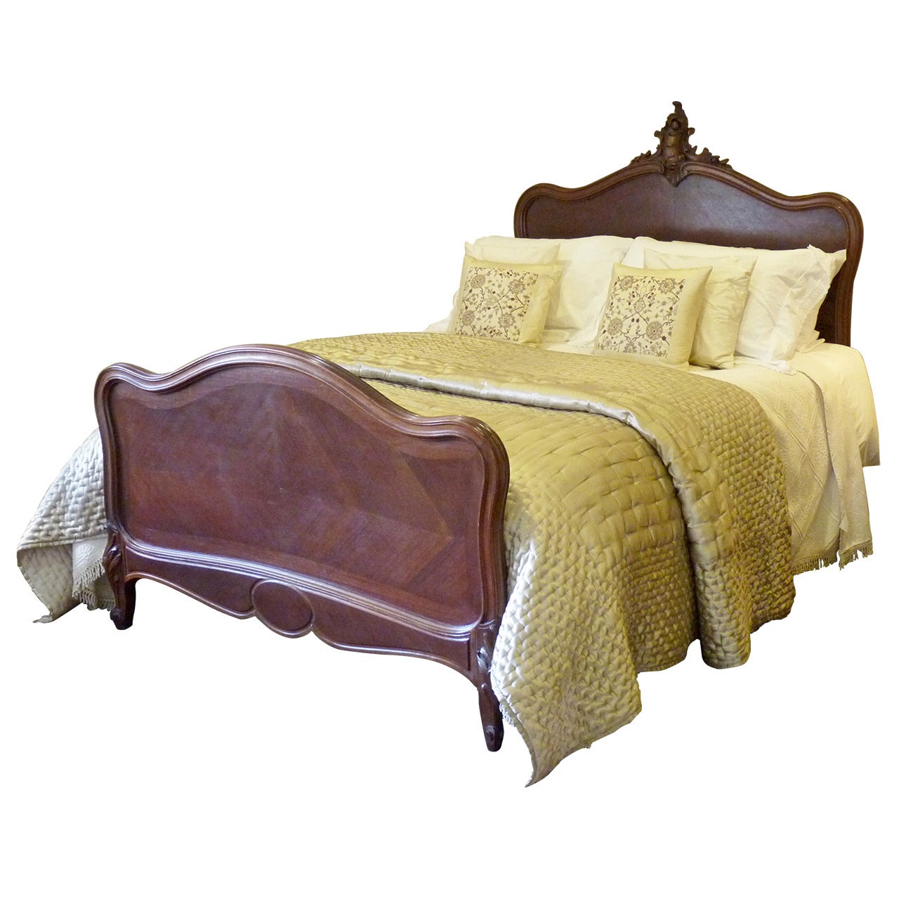 Walnut Louis XV King-size Bed
