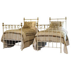 Matching Pair of Victorian Single Beds - MPS11