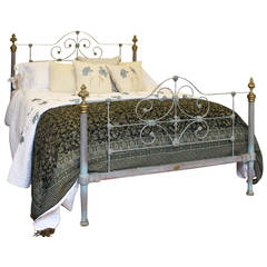 Antique Mid-Victorian Cast Iron Bed