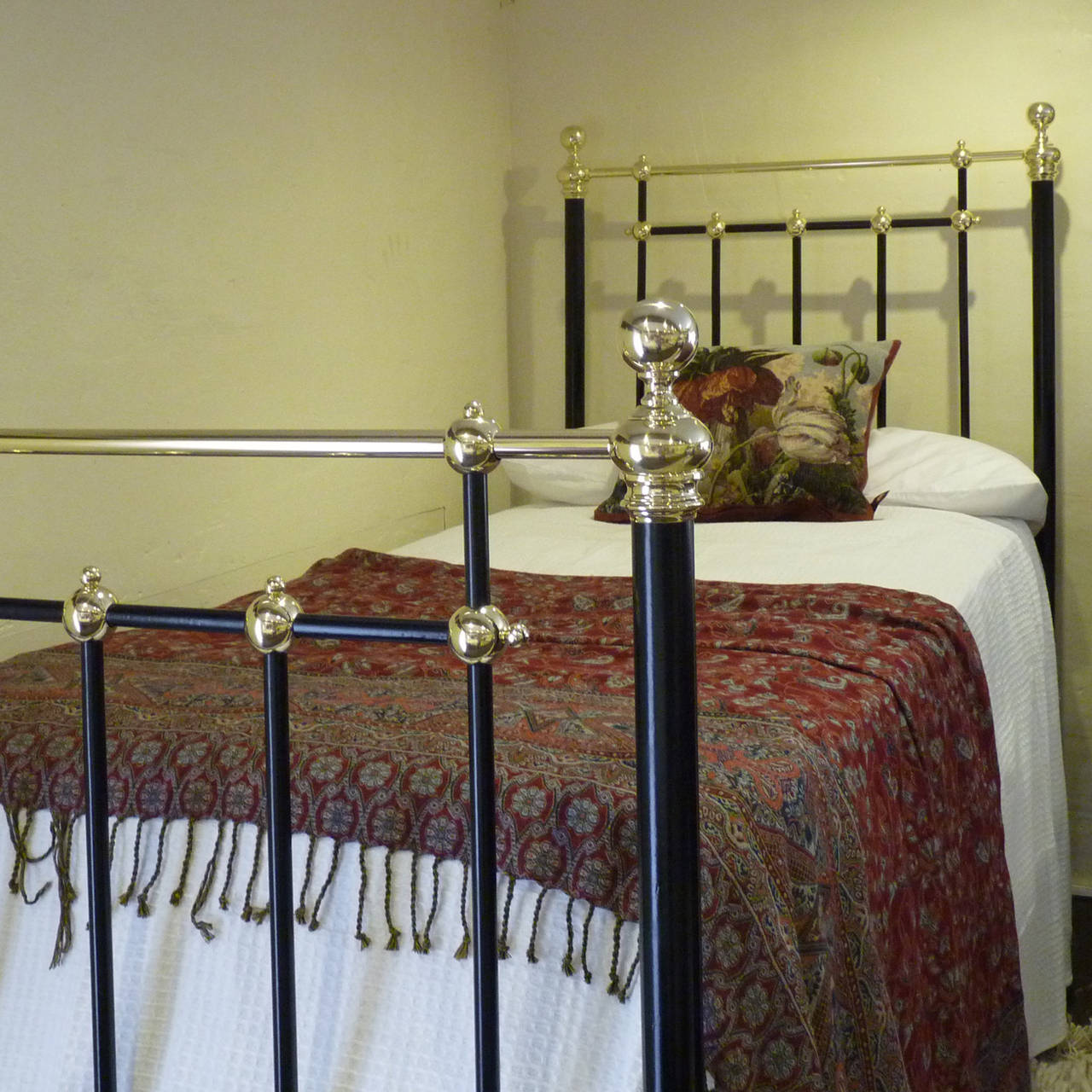 Victorian Stunning Matching Pair or Twin Brass and Iron Beds - MPS10
