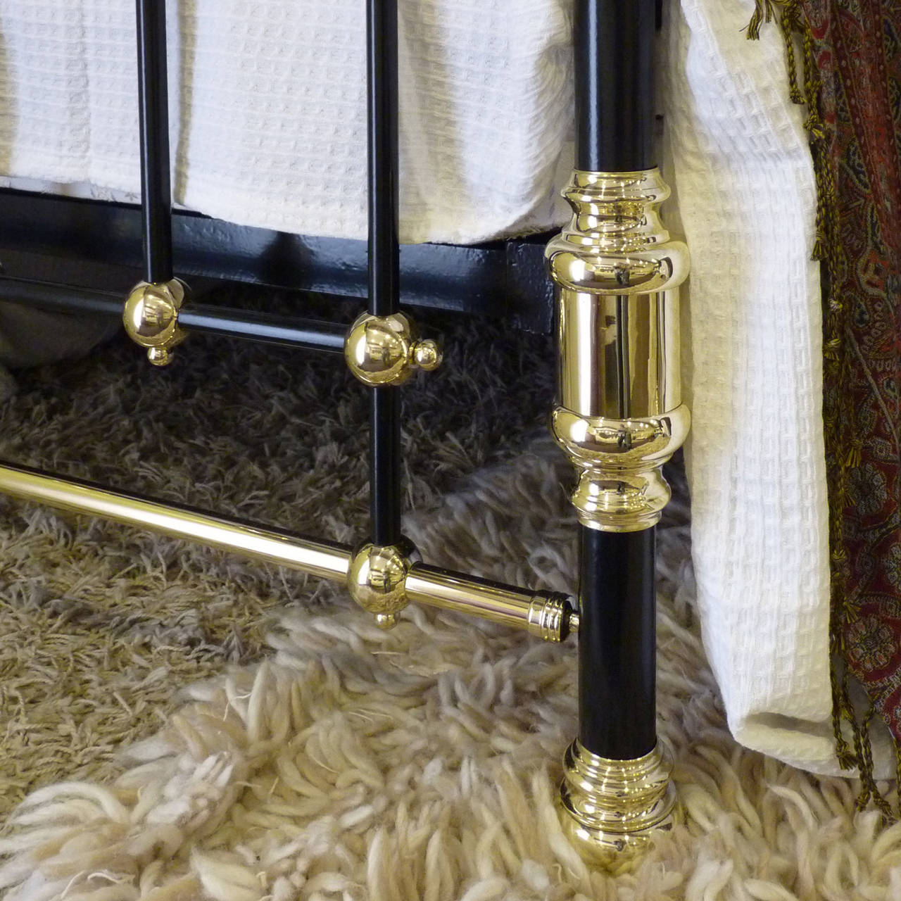 Cast Stunning Matching Pair or Twin Brass and Iron Beds - MPS10
