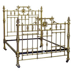 Superb Maples Brass Bed in Original Condition