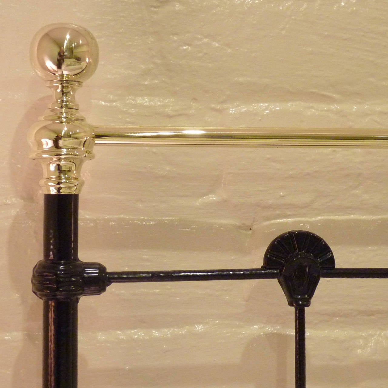 Victorian Black Double Antique Bed