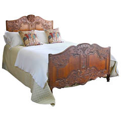 Antique Oak Provencale Bed - WD9