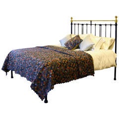 Wide Brass and Iron Platform Bed - MSK19